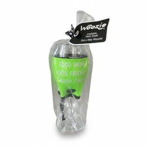 Woozie Wine Glass Insulator Sleeve “Good Wine Good Friends Good Times” NWT